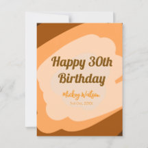 Happy 30th birthday rustic wooden Halloween fall b