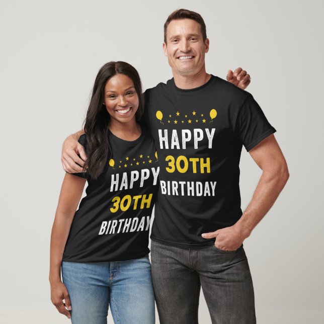 Happy 30th Birthday Tricenarian Celebration Party T-Shirt (Unisex)