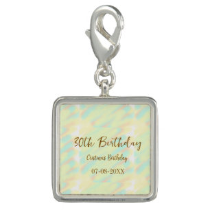 Happy 30th birthday yellow orange watercolor moder charm