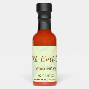 Happy 30th birthday yellow orange watercolor moder hot sauces