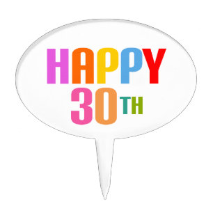 Happy 30th cake topper