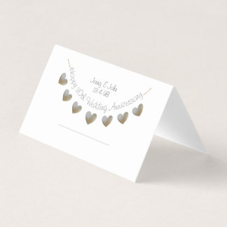 Happy 30th Wedding Anniversary heart placecard