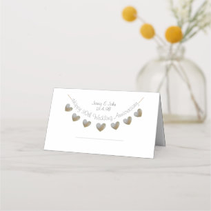 Happy 30th Wedding Anniversary heart placecard
