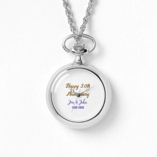 Happy 30th wedding anniversary royal blue golden s watch
