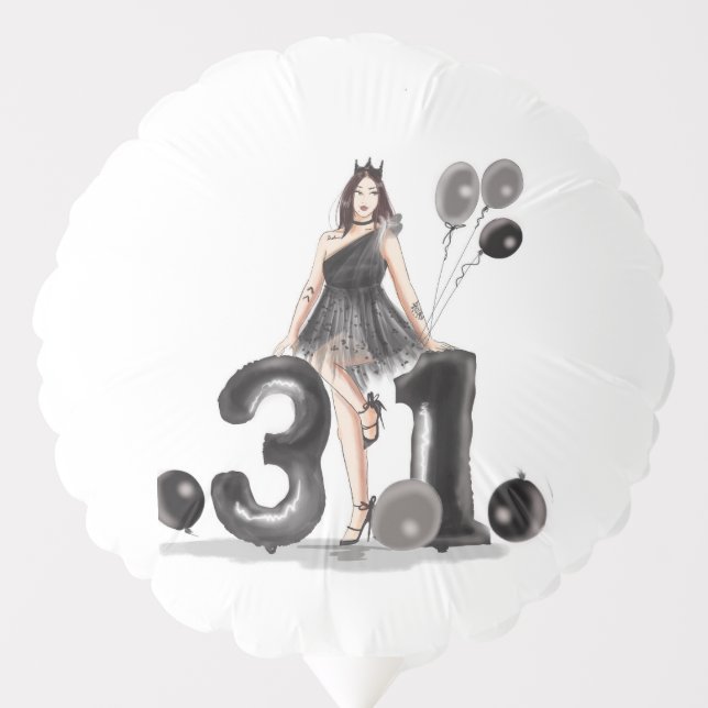 happy 31st birthday, balloon (Front)