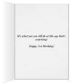 Happy 31st Birthday  old age exposed sensual Lady Cards (Inside (Right))