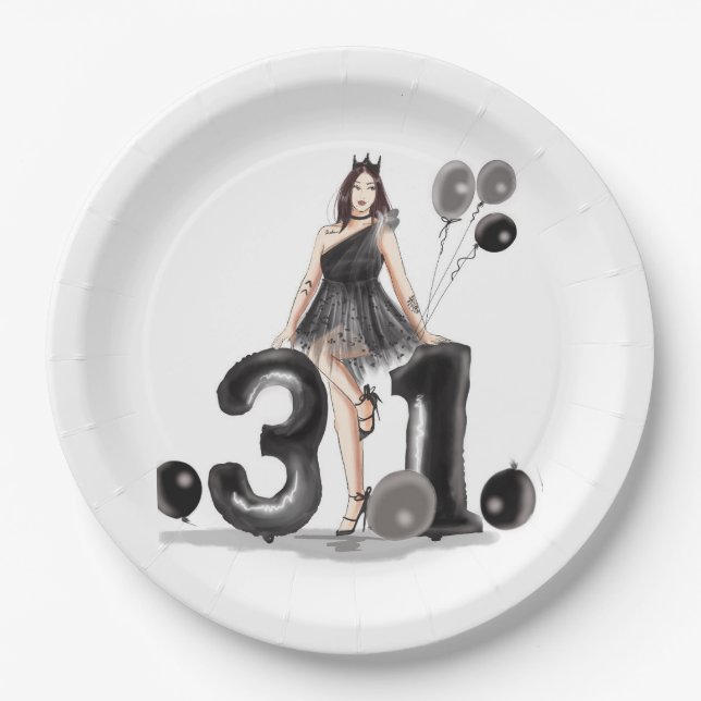 happy 31st birthday, paper plates (Front)