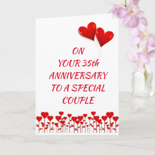 **HAPPY 35th ANNIVERSARY A *SPECIAL COUPLE* Card