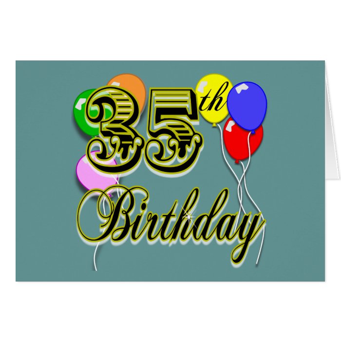 Happy 35th Birthday Gifts Card