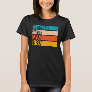 Happy 35th Birthday Party 35 Year Old Awesome Sinc T-Shirt