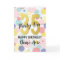 Happy 35th Birthday Pastel Rainbow and Gold Girl