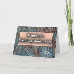 Happy 35th. Coral Wedding Anniversary Card