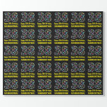 [ Thumbnail: Happy 38th Birthday, Fun Colorful Stars Pattern 38 Wrapping Paper ]