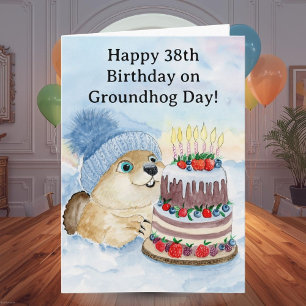 Happy 38th Groundhog Day Birthday Card