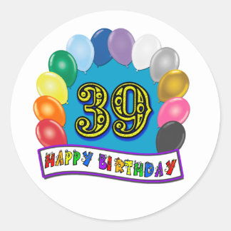 39th Birthday Stickers | Zazzle