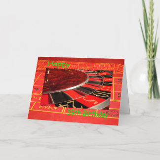 Happy 39th Birthday Roulette Wheel Card