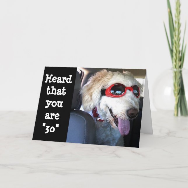 HAPPY **3Oth BIRTHDAY**TIME TO CELEBRATE!!!! Card (Front)