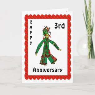 Happy 3rd Anniversary Card