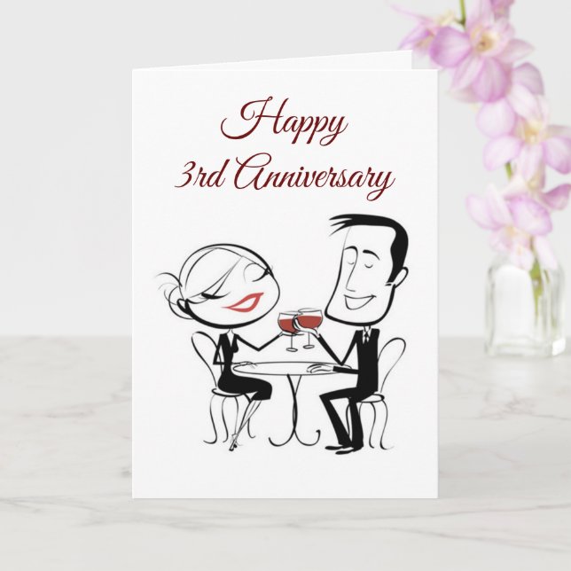 HAPPY 3rd ANNIVERSARY*** TO THE LOVE OF MY LIFE Card | Zazzle