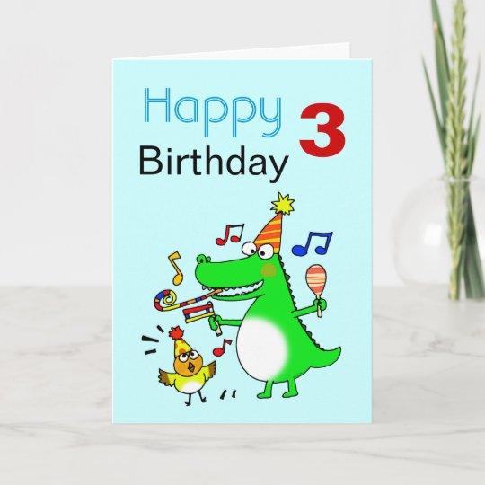 Happy 3rd Birthday ( I am 3 ) Card | Zazzle.com