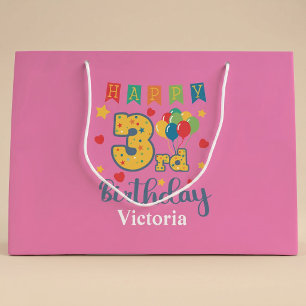 Happy 3rd Birthday Large Gift Bag