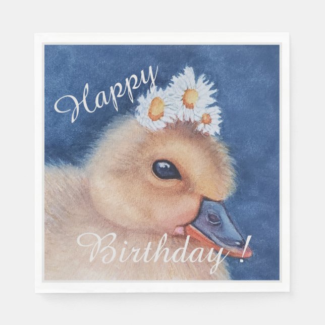 Happy 3rd Birthday Party Celebration Napkins (Front)