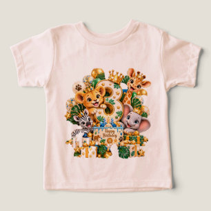 Happy 3rd Birthday Safari Toddler T-shirt