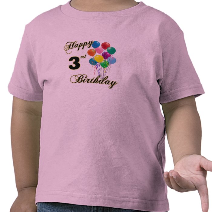 Happy 3rd Birthday Shirts and Birthday Apparel