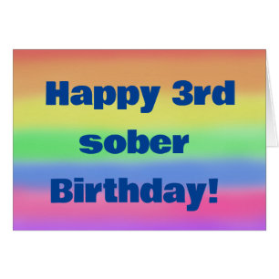 Happy 3rd sober birthday cards