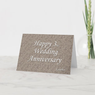 Happy 3rd. Wedding Anniversary Card