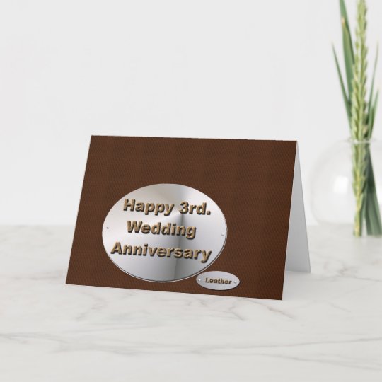 happy 3rd wedding anniversary card zazzle