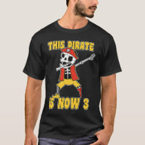 Happy 3th Birthday 3 Year Old Pirate 3th Birthday T-Shirt