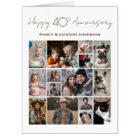 Happy 40th Anniversary 15 Multiple Photo 