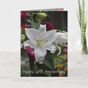 Happy 40th Anniversary Card by Janz