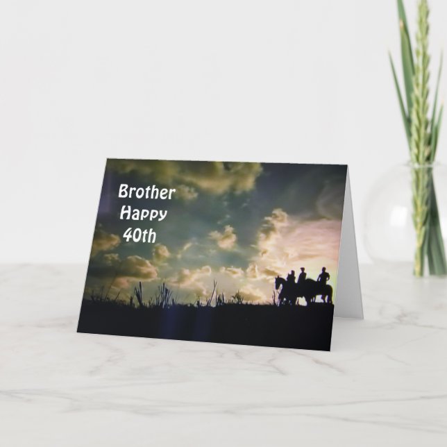 **HAPPY 40th BIRTHDAY BROTHER** Card (Front)