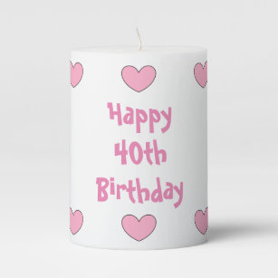 40th Birthday Candles Candle Holders Zazzle