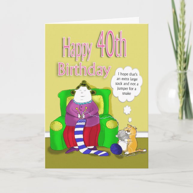 Happy 40th Birthday Card (Front)