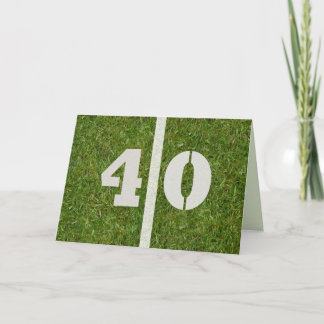 Happy 40th Birthday Football Card Customizable