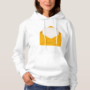 Happy 40th Birthday Gold Envelope Blank Note Hoodie