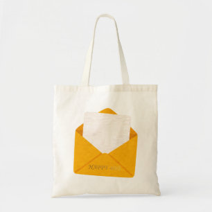 Happy 40th Birthday Gold Envelope Blank Note Tote Bag