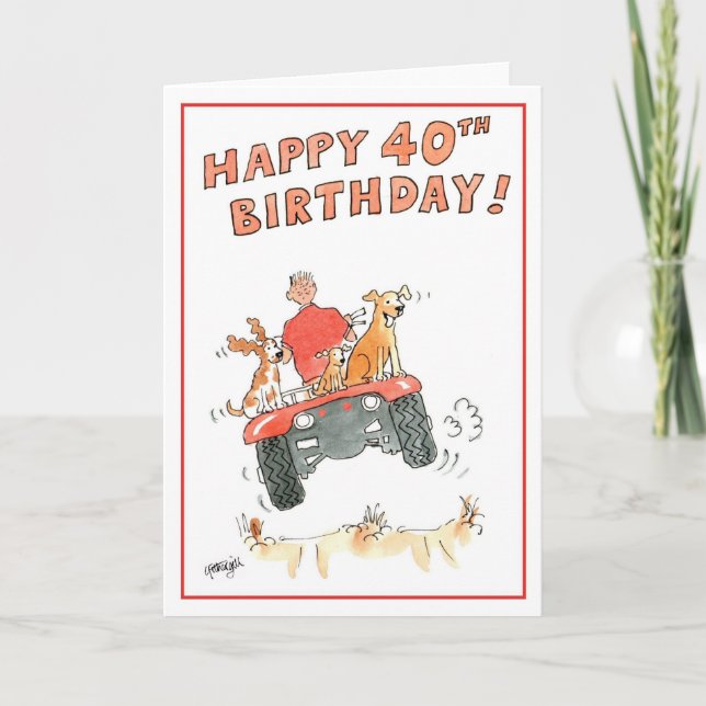 Happy 40th Birthday greeting card (Front)