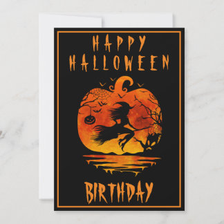 HAPPY 40TH BIRTHDAY HALLOWEEN PARTY CELEBRATION INVITATION