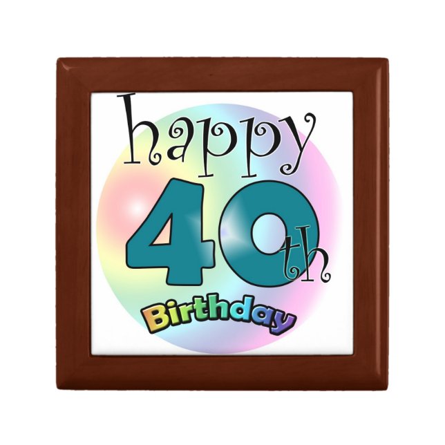 Happy 40th Birthday Jewelry Box (Front)