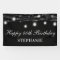 Happy 40th Birthday Mason Jars Lights Black White