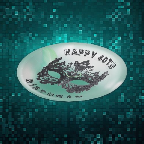 Happy 40th Birthday Masquerade Mask  Paper Plates