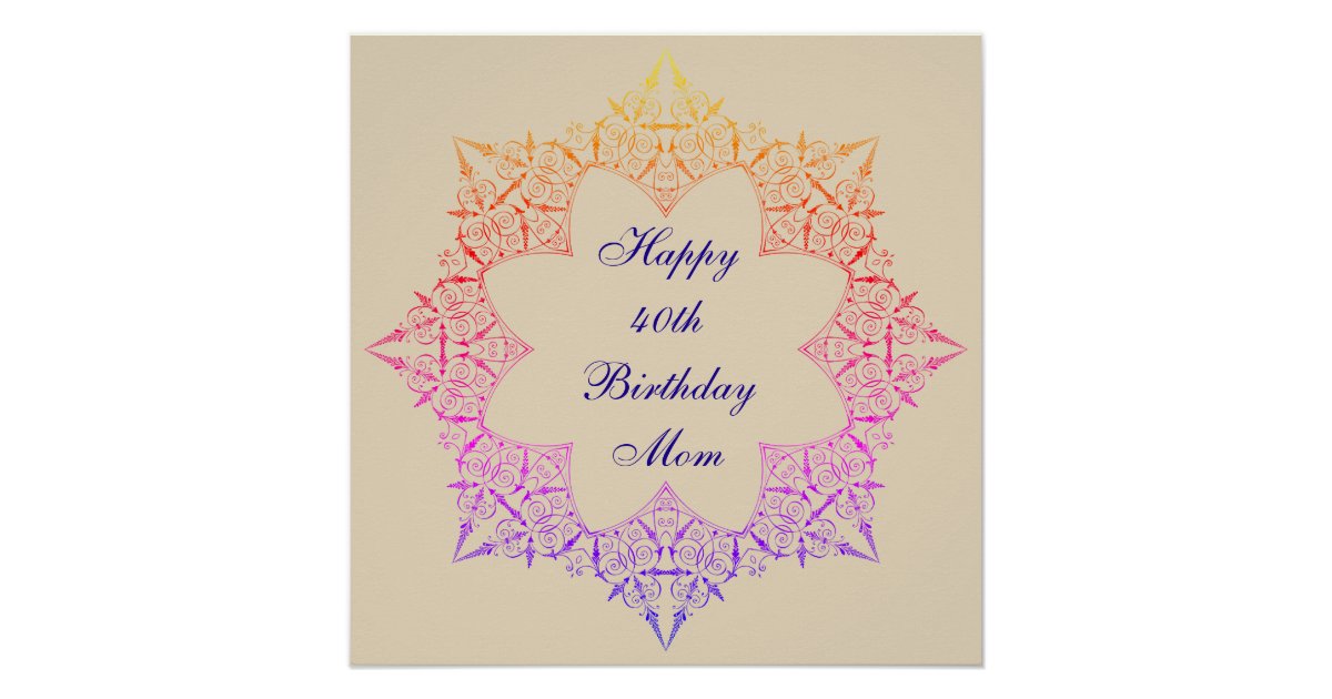 happy 40th birthday mom