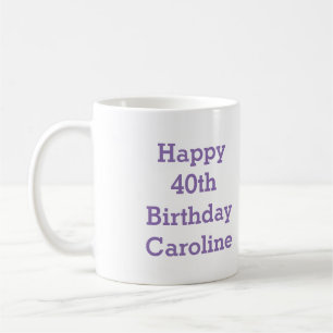 Happy 40th Birthday Mug