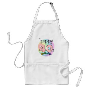 Happy 40th Birthday (Pink) Adult Apron