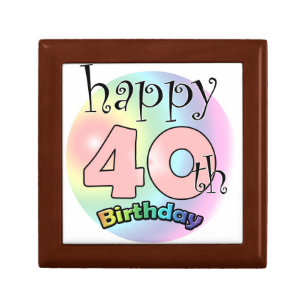 Happy 40th Birthday (Pink) Jewelry Box