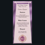 Happy 40th Birthday Rose Gold Glitter Foil Menu<br><div class="desc">An elegant menu with a rose gold and foil pattern and your unique birthday number in glitter and gold.</div>